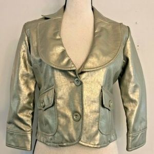 Ashley Women's Metallic Gold Short Jacket